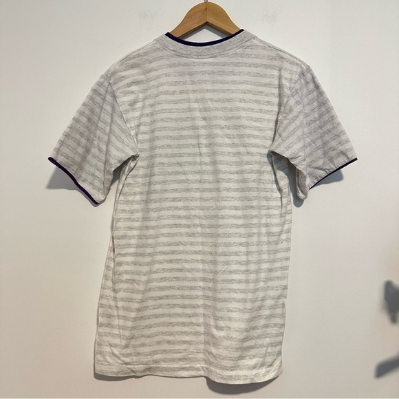 Vintage offical fan sportswear Phoenix Suns gray and purple striped T-shirt - Picture 2 of 5